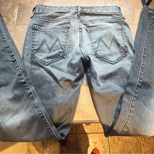 MOTHER Gray Straight Leg Jeans